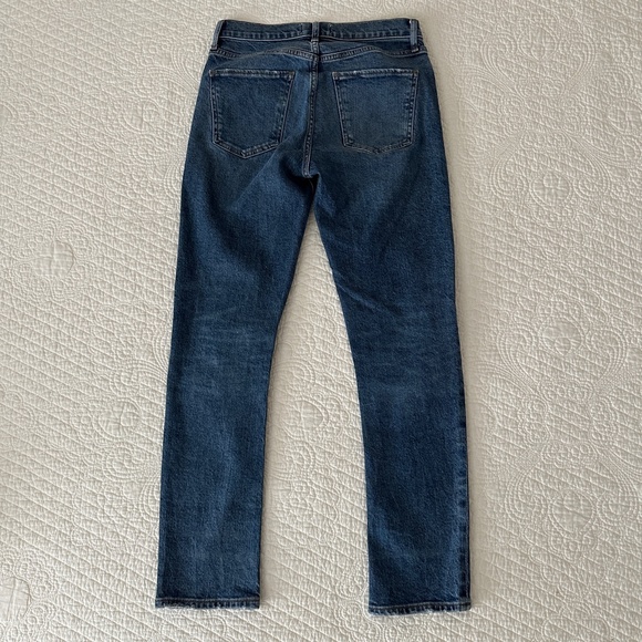 AGOLDE Women’s Toni Mid Rise Straight Leg Jeans Obscure Blue Size 24 - Picture 13 of 14